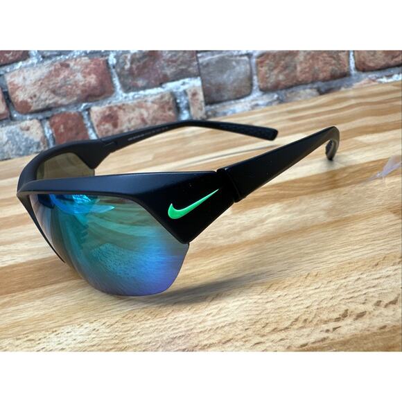 Nike Men's Sunglasses Green Mirror Lens Rectangular Frame SKYLON ACE EV1125 003 - Picture 2 of 8